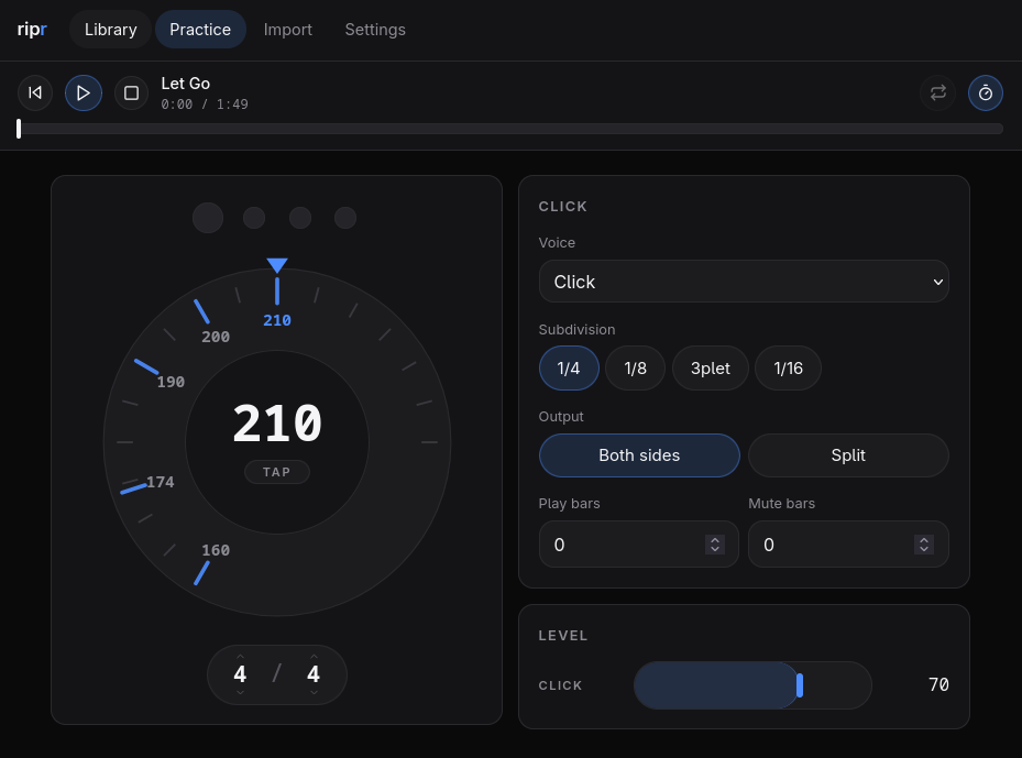 Ripr metronome